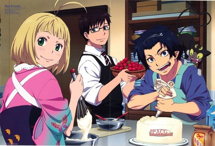 Rin,Yukio and Shiemi from Ao no Exorcist!!(With Kuro in the arm of Rin) I hope it counts!!!