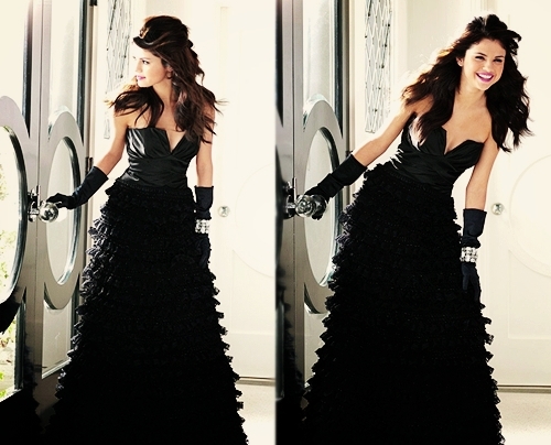 Selena in a dress
