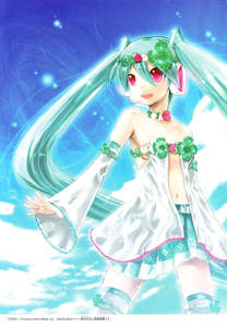  Hatsune Miku from Vocaloid/ Hatsune Mix I knew Vocaloid isn't an Anime. But Vocaloid have a Манга called Hatsune Mix.