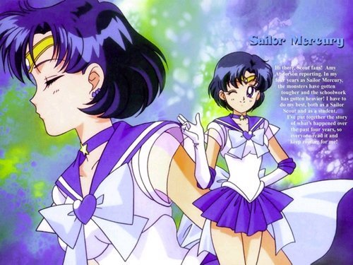 Ami Mizuno/Sailor Mercury from Sailor Moon.