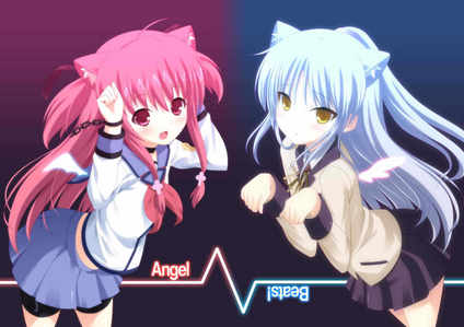  Yui and Angel/Kanade from एंजल Beats ^_^