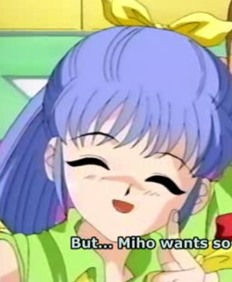  Miho-chan from Season 0 of Yu-Gi-Oh! she has purple hair!