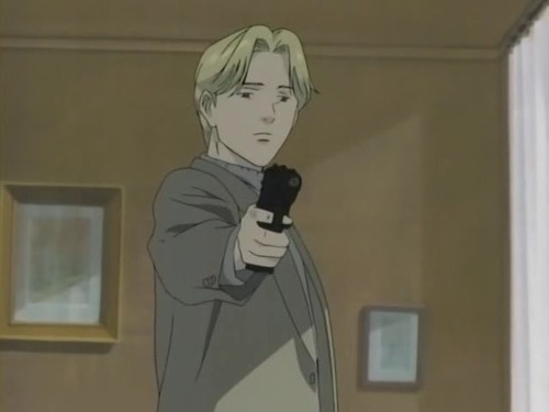  Johan Libert from naoki urasawa's MONSTER.he's is sort of the bad guy but all the bad he dos is to get revenge on the ones that killed his dad,hurt his sister,separated him from his sister, try to make him forget his past including his sister and and people who hurt his friends like dr.tenma,Karl and others.he does kill a few people that didn't deserve it like dr.tenma patient,he catches a biblioteca on fogo and some other things like that.just to say he care a lot about his sister, she was his only family left after his dad was killed and his mother abandoned him. that's why he my favorito animê character he kills for good.