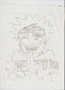 I have not coloured or shaded it yet... (but I am planning on doing so ^-^)

One of my best drawings: Naruto from....Naruto :) 
(sorry for the small size... it was a huge pic ^-^')