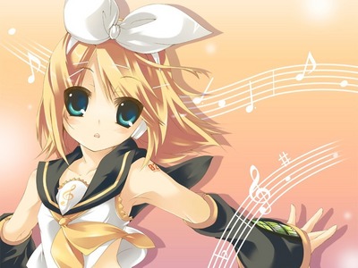  rin kagamine (her eyes are close to green)