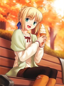  Saber from Fate/Stay Night, she looks so cute