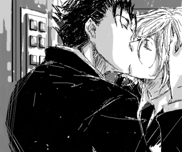 Well, my absolute favorite BL pairing is Misaki/Usagi from Junjou..

But, I'm gonna put a different couple that I also really like this time.. To shake things up. xD;
(Still luffle chu Misaki/Usagi. *huggles them*)

*ahem* Anyway, one of my other favorite yaoi pairings is:

[b]KuroFai (Kurogane/Fai) from Tsubasa[/b]

I also [i]really[/i] love HideHisa (Hideyoshi/Akihisa).
But.. I don't have a picture of them. ;A; 