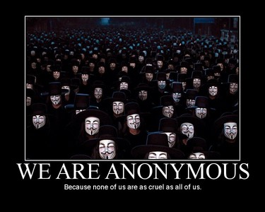  Well if you are against the Government, then you already are Anonymous. We really aren't a group to join. We are an idea that is powered sa pamamagitan ng the people of the country that you are in. The only way to "help" us is sa pamamagitan ng going to protests, spread the word, etc. We are Anonymous. We are Legion. We do not forgive. We do not forget. Expect us.