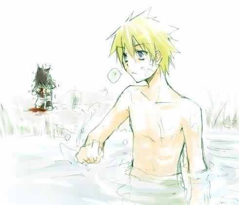  Does Sasuke getting a nosebleed watching नारूटो bathe count? XD