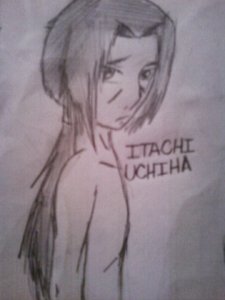  Hmmm...I'd say either Itachi, 'cause he's just that badass, 或者 Hidan, because he's a Jashin-lovin' immortal psycho. (drawing 由 me)