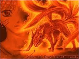 cute its naruto with his 9 tailed fox