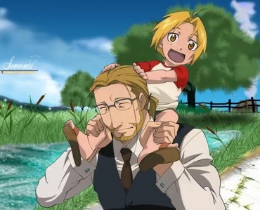  All Righty then,Here's a picture of A Young Ed with his father furgão, van Hohenheim!I think it's pretty cute!^^