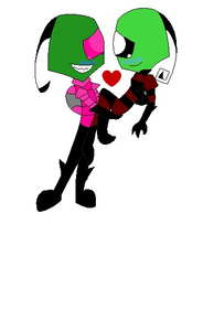  I'd really 爱情 to be my Invader Zim OC Invader Jess because she's cool,dangerous aka cannibalistic,and she loves Zim a lot!