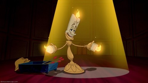  Can't believe I'm admitting this.... When I was little I used to like... Lumiere from Beauty and the Beast...