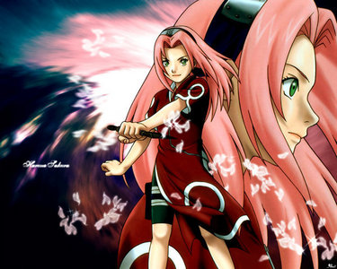 Sakura!!!!Yeah..she's my favourite..and her inner sakura is also funny....and she's a good fighter