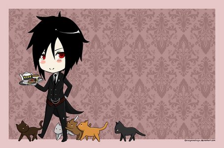  Sebastian Michaelis and cats~