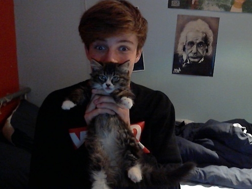  me and casper =p i have another cat too tho haha