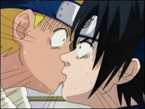 Naruto and Sasuke kiss