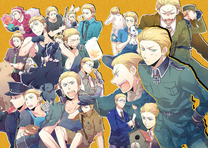  I'm almost finished Hetalia..and my favourite character is Germany. :3
