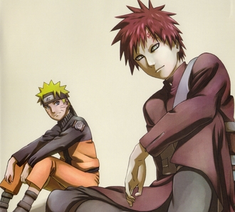  This one is mine ^^ good old 나루토 and Gaara :D