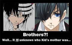  Well, toi see, I'm DATING Death the Kid, but I'm MARRIED to Ciel Phantomhive... Here's a picture of them both. Death the Kid:Left Ciel:Right