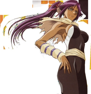  I guess I'll go with Yoruichi from Bleach. She's pretty much the strongest female character in the series. Tough, smart, beautiful and can turn herself into a cat, which is great for eluding an enemy 또는 just to freak someone out! :D