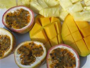  mango-, mango and Passion Fruit