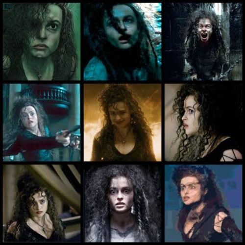  So why would some one like a person who killed Sirius, Dobby, Tonks, and tortured Hermione and the Longbottms? Well I actually have multiple reasons as to why I like her; Bellatrix stands for what she believes in, she's crazy and funny, pretty, unique, strong and confident, she has an interesting story behind her, I can relate to her, she has potential to be a good guy, and I have a lot of good memories that relate to her. Firstly, Bellatrix is very loyal and devoted. Though her loyalties lie on the evil side and her devotion is to someone darker then dark the trait is apparent. I respect and admire the fact that Bellatrix is so dedicated. Bellatrix never one thought about betraying Voldemort atau switching sides. Bellatrix spent fifteen years in Azkaban unlike a lot of the Death Eaters who wormed their way out of it believing that Voldemort was gone for good. Bella kept her faith in Voldemort, believing he would return for her. In the end her waiting payed off, she rightfully earned her place as 'the Dark Lord's most faithful.' Which leads to the fact that Bellatrix stands up for what she believes in. Bellatrix was so loyal to her cause that she would stand for it even if it coasted her, her life, and it did. Bellatrix's death was in vain, she died fighting for Voldemort, his death being only minit after her's. The cause Bellatrix had once stood for fell. The fact that Bellatrix died for something she believed in, to me is respectable. I like her charter lebih knowing she didn’t die for solely for Berlakon foolish atau out of selfishness like most villains and villainesses. I also respect Bellatrix as a fighter. She is very powerful, she can deflect spells form Dumbledore and she is an occlumer as berkata sejak Snape in Half Blood Prince. Even her name means warrior... female warrior to be exact, now that’s saying something. I also like her fighting style... crazy and unpredictable, and in the Filem almost child like. She has an entertaining why of taunting her enemies while she fights... through lullaby like chants, a sing song voice, and what Rowling calls her mock baby tone. To me this is a distinct original way of doing things. There's not enough room to post the whole thing, if anda really care here's a link; http://www.fanpop.com/spots/harry-potter/articles/84112/title/why-love-bellatrix-lestrange