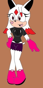 zouge the bat please her wings are black on the outside and red on the inside