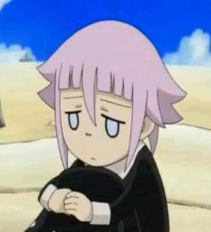 Crona's nervous around people, like me, and prefers to be left alone in his tiny circle - allowing no one to enter his space but himself. That's me.. 