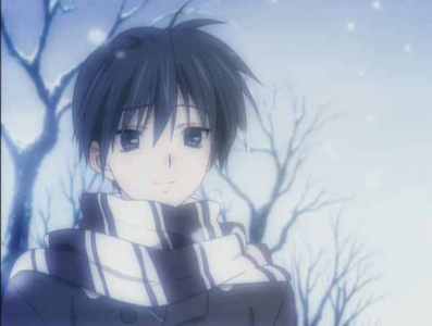 Oh dear god I feel like a slore =_=' I pretty much fall in love with any male anime character as long as they're hot/nice looking =P So, I'll give you the one I'm crushing on the most at the moment ^-^ Tomoya! From clannad. I LOVE HIM SO MUCH!