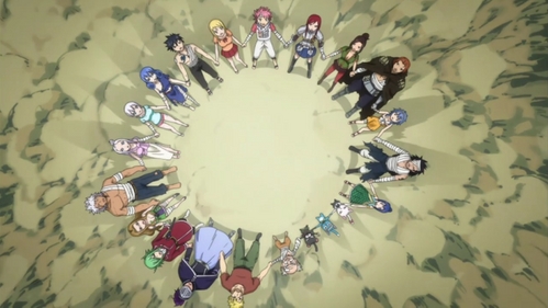 It's really, really amazing!! Episode 122 becomes one of my most favorites Fairy Tail episode in an instant! XD
Don't worry. Everyone is alive. They're not dead. Master Mavis protected them ^^
This is the last episode of S-Class Trial arc. Next episode, the brand-new arc start; Grand Magic Tournament arc ^^


"Let's all go home together. To Fairy Tail!"
