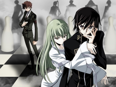  Code Geass!!It's on Crunchyroll and it's awesome XD