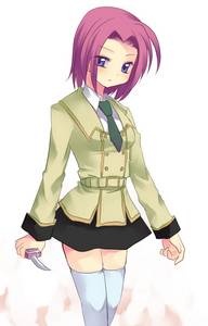  I would be Kallen from Code Geass. She is smart. Can kick butt. And pretty!