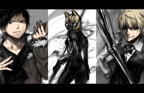 Celty Sturluson - Durarara!! She lives with Shinra & she knows these two guys! XD
