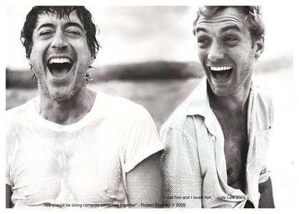  Robert Downey Jr. with Jude Law together!! :D (they are my fav. actors)