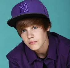 Justin Bieber in a Purple Hat