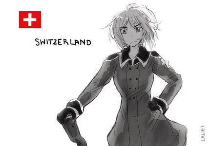 Nyo!Switzerland or Lithuania and i act like a mix of Russia, Prussia, and America.