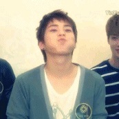  Xiu Min. he's so cute even he's shorter than the other member. and his cheek, make me wanna pinch it :3