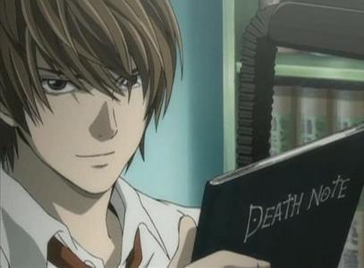 Not a <i>movie</i> but a <i>show</i>.
Death Note, Light Yagami.