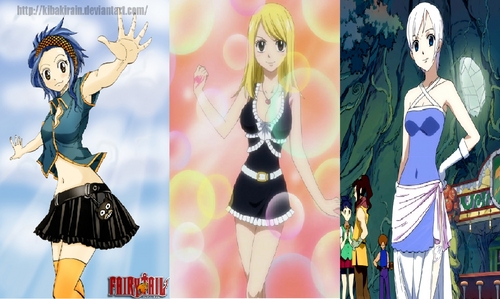  zaidi powerful I chose Lucy Heartfilia and the cuters is Lissana and Levy ;) the pic below is already edited kwa me :)
