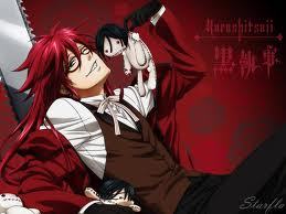  Grell Sutcliff from Black Butler. I hated him in the beginning of the show but now he's my favorito character.
