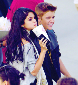 Selena and Justin<3(: