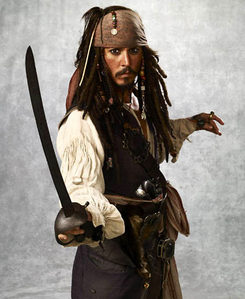  Every time I hear Captain Jack Sparrow, the name of Johnny Depp come to my mind. He's amazing!