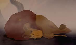  The Lion King-when Mufasa dies and Simba is trying to wake him up. I find it so sad I can't even watch the movie anymore.