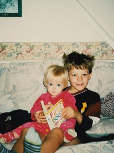 Him and his little sister :) 
Cuteee <33333
