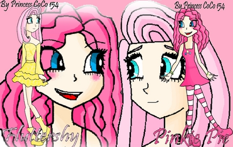  Pinkie Pie and Fluttershy, can't make a choice,so i guess i luv both of them (btw i made this pic)