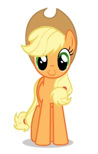  Since she's my favorite, I'd choose Applejack. She's a great mix of sweet, funny, and feisty. So sorry, fellow Bronies, but I called dibs first!