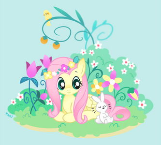  Fluttershy. No contest. For background ponies... I would say Octavia. Followed 由 Screwball. :3