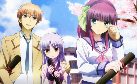Kanade and Yui.^^ They are from Angel Beats!
Hope you like it.^^

